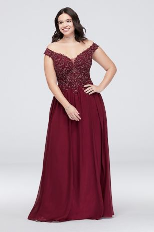 Dress with Corded Lace Bodice ...